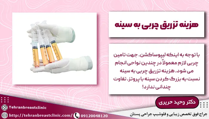 هزینه تزریق چربی به سینه
