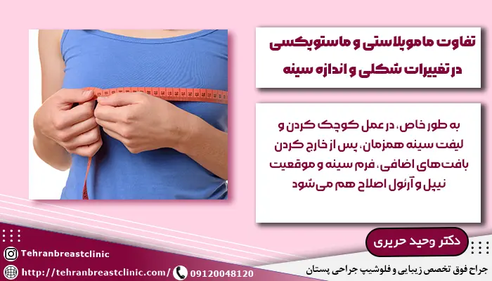 تفاوت ماموپلاستی و ماستوپکسی در تغییر شکل