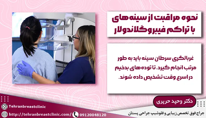 مراقبتهای پزشکی مرتبط با فیبروگلاندولار در ماموگرافی