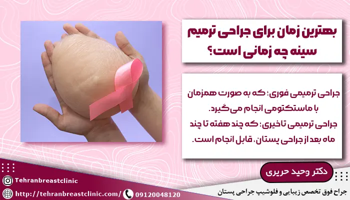 زمان جراحی بازسازی سینه