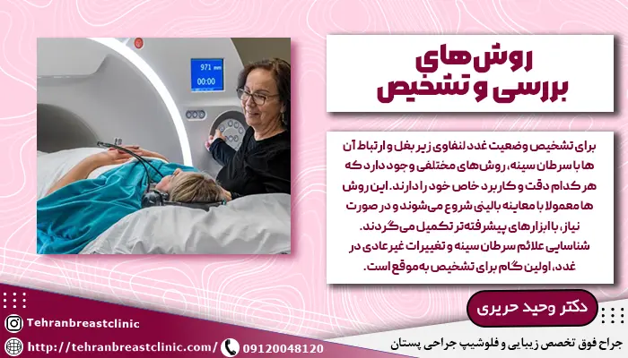 بررسی وضعیت غدد لنفاوی زیر بغل برای تشخیص سرطان