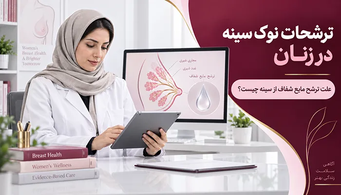 ترشحات نوک سینه در زنان؛ علت ترشح مایع شفاف از سینه چیست؟