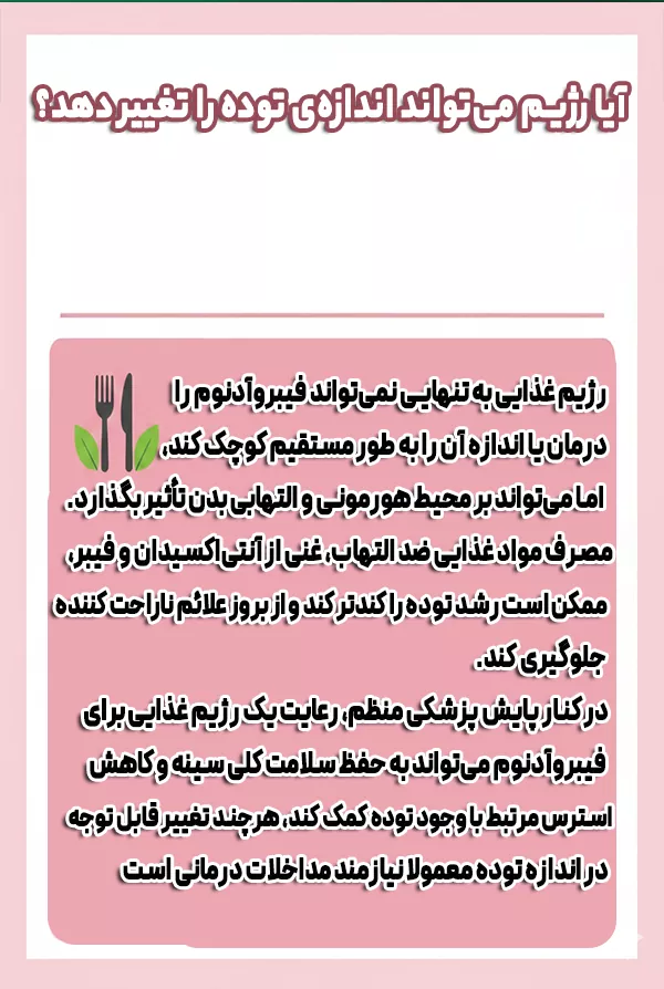 تاثیر رژیم غذایی بر فیبروآدنوم